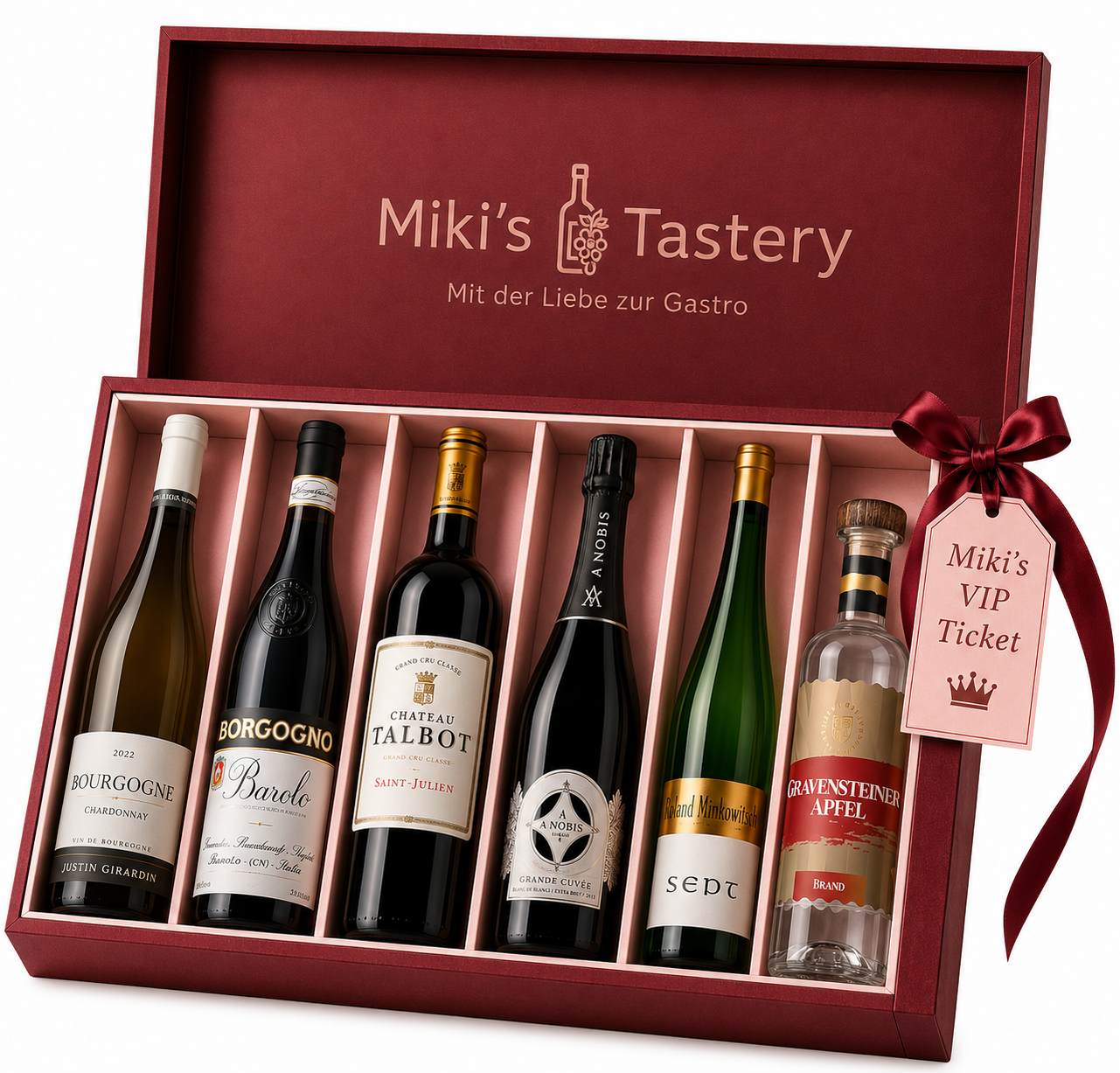 Paket Miki's VIP Ticket – Luxus-Weinpaket von Miki's Tastery